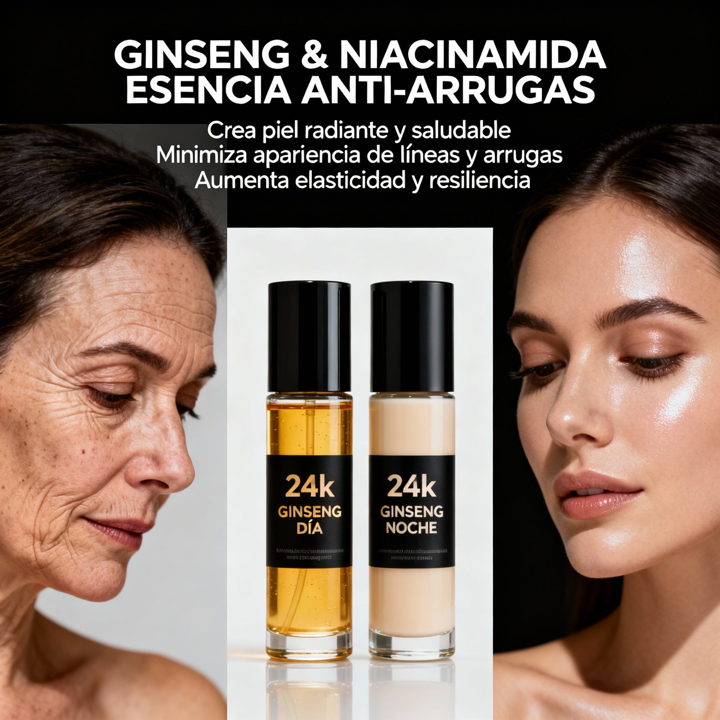 KIT SERUMS 24K GINSENG DIA Y NOCHE- TRANSFORMA TU PIEL EN 14 DIAS O MENOS