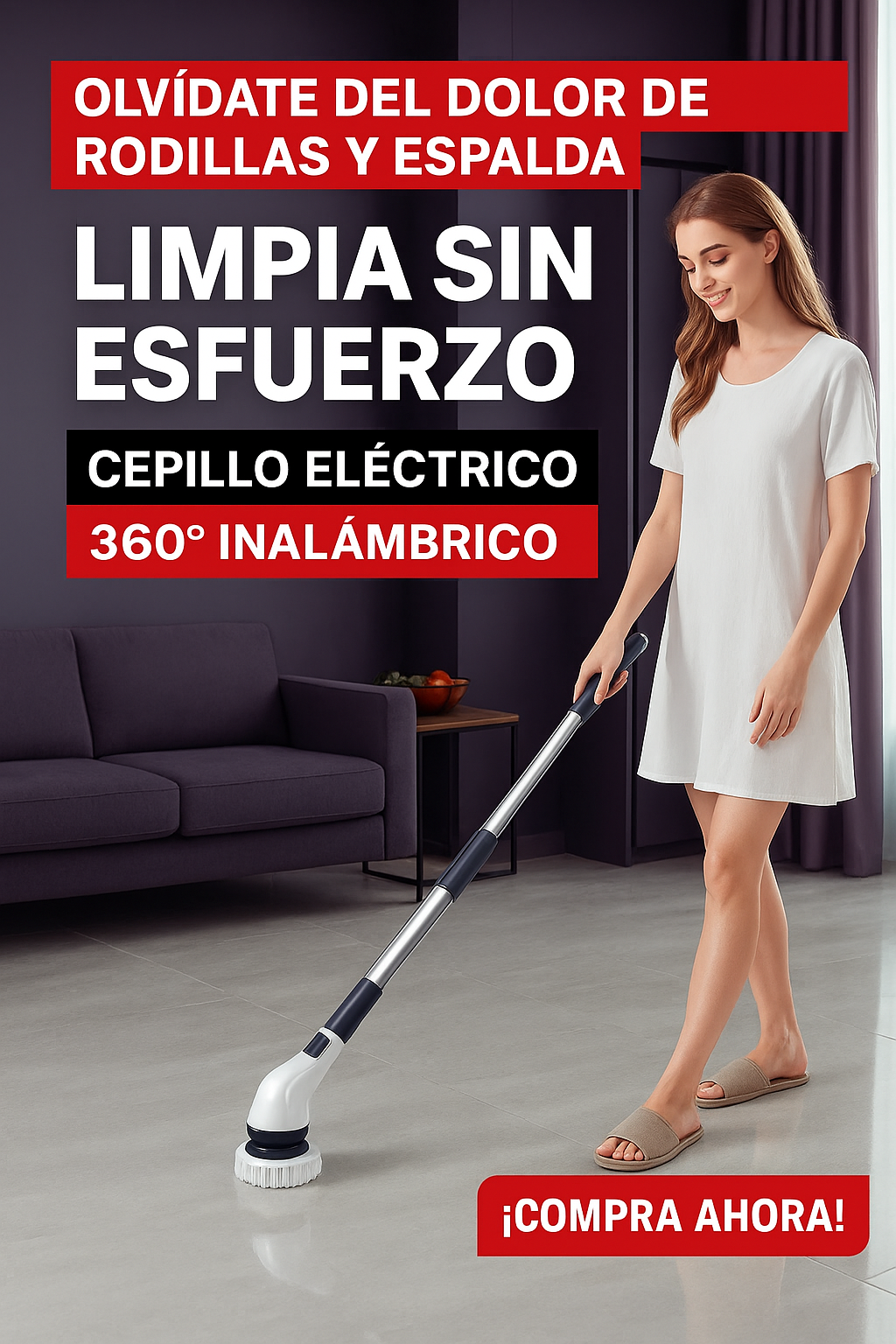 ¡Oferta Especial! - Cepillo Eléctrico 9 en 1 – Limpieza Rápida y Sin Esfuerzo