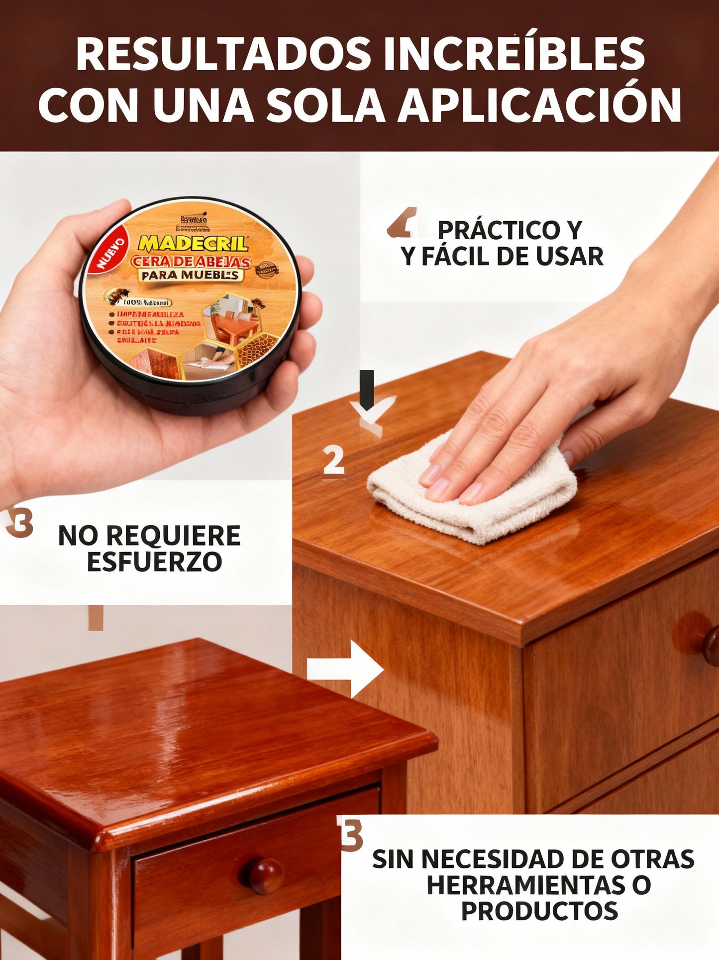 Cera de abejas para muebles