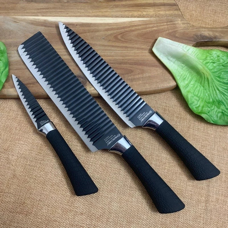 Juego de Cuchillos Profesional – 6 Piezas que Cortan como un Chef 🔪🔥